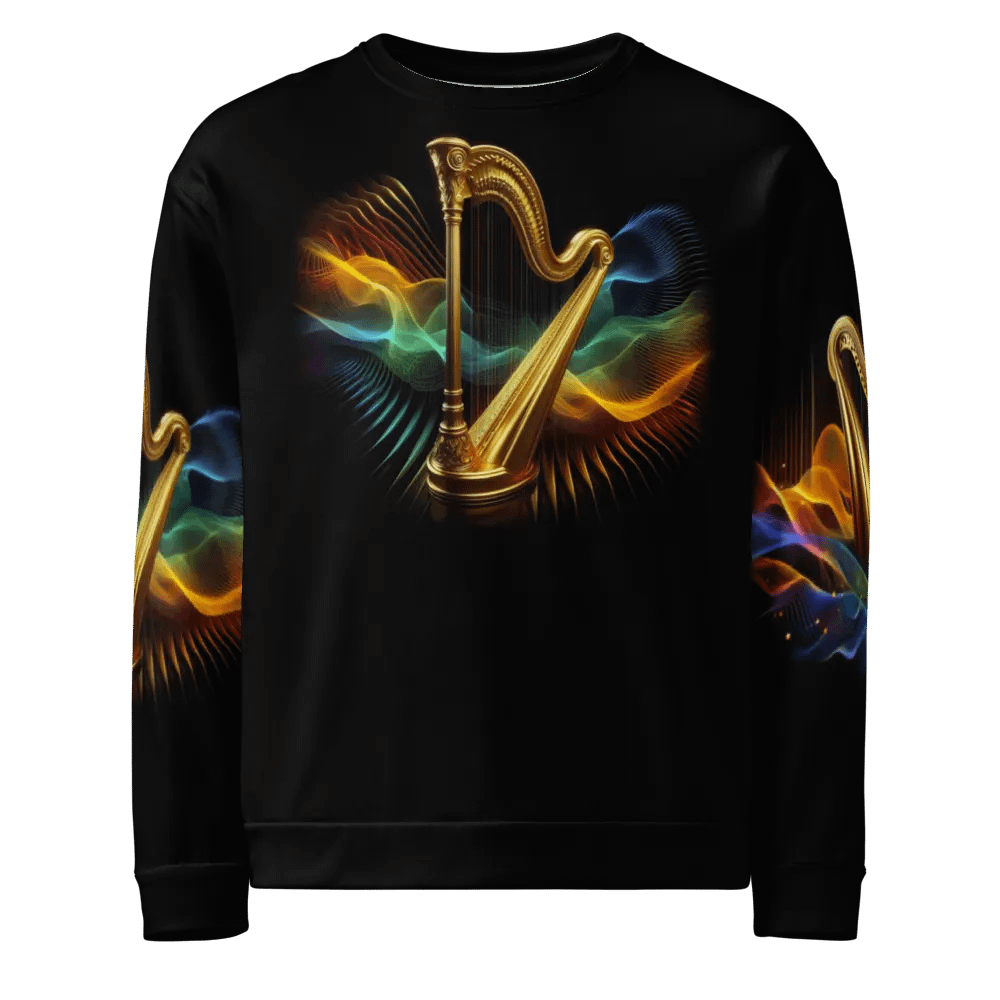 Golden Harp Musical Instrument - All-Over Unisex Sweatshirt #11 product image (1)