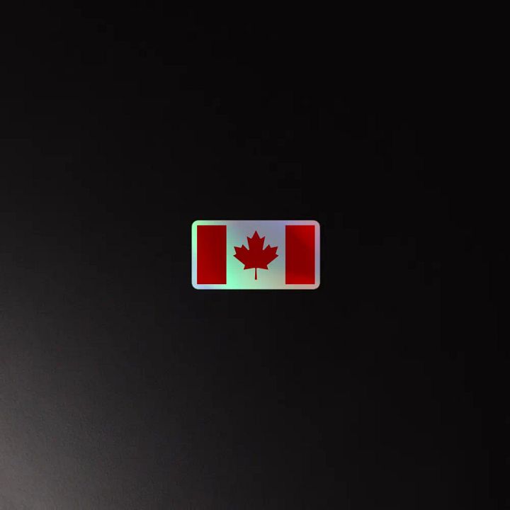 Canadian Flag Holographic Sticker product image (2)