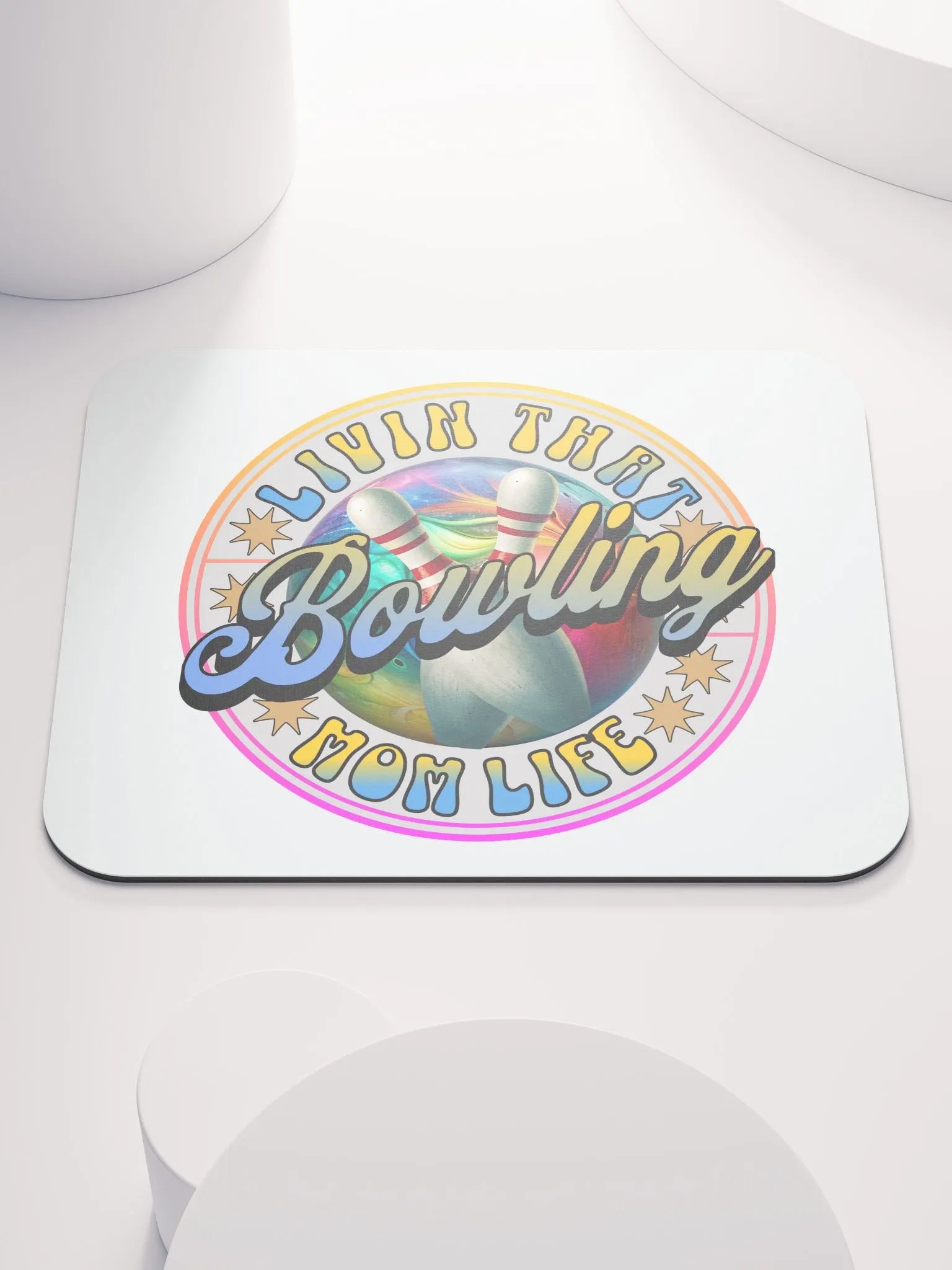 Liven That Bowling Mom Life Mouse Pad product image (1)