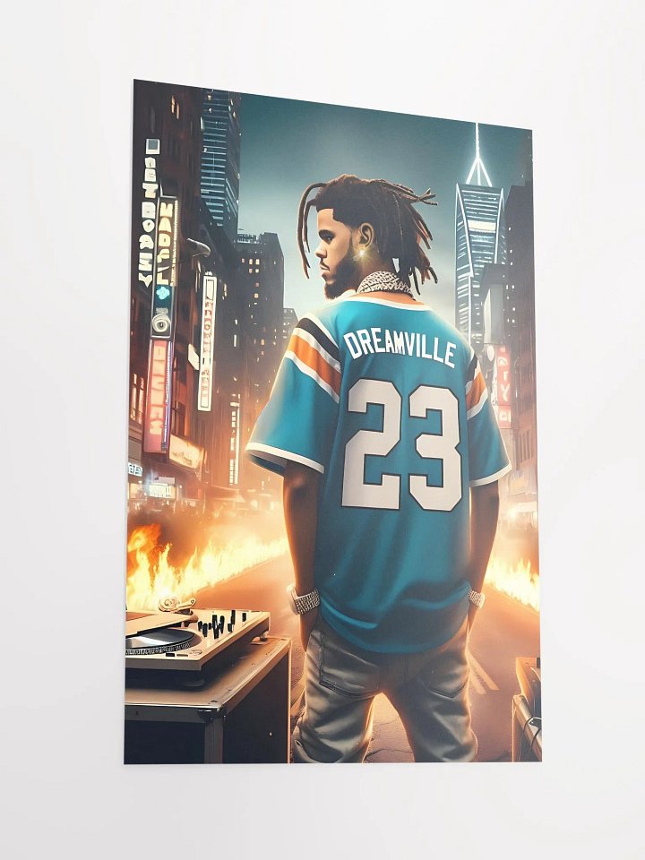 J COLE BURNING CITY POSTER product image (2)