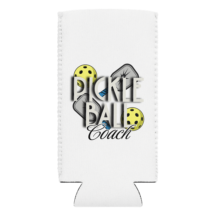 Pickleball Coach Reflective Can Cooler product image (1)