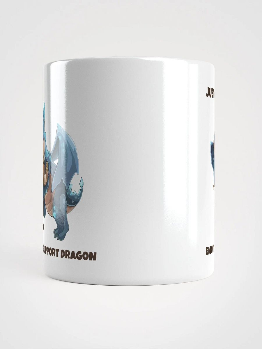 Emotional support Dragon & Viking Warrior white ceramic mug 11oz 15oz 20oz for gamers and fantasy fiction lovers product image (5)