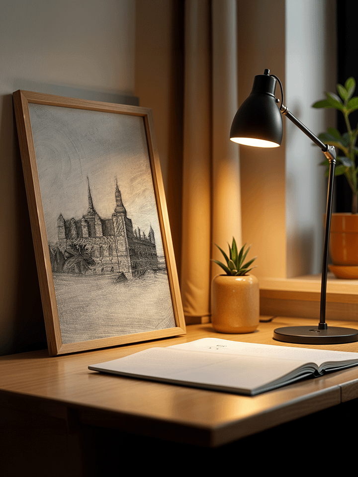 Kronborg castle - Pencil sketch - Portrait product image (1)
