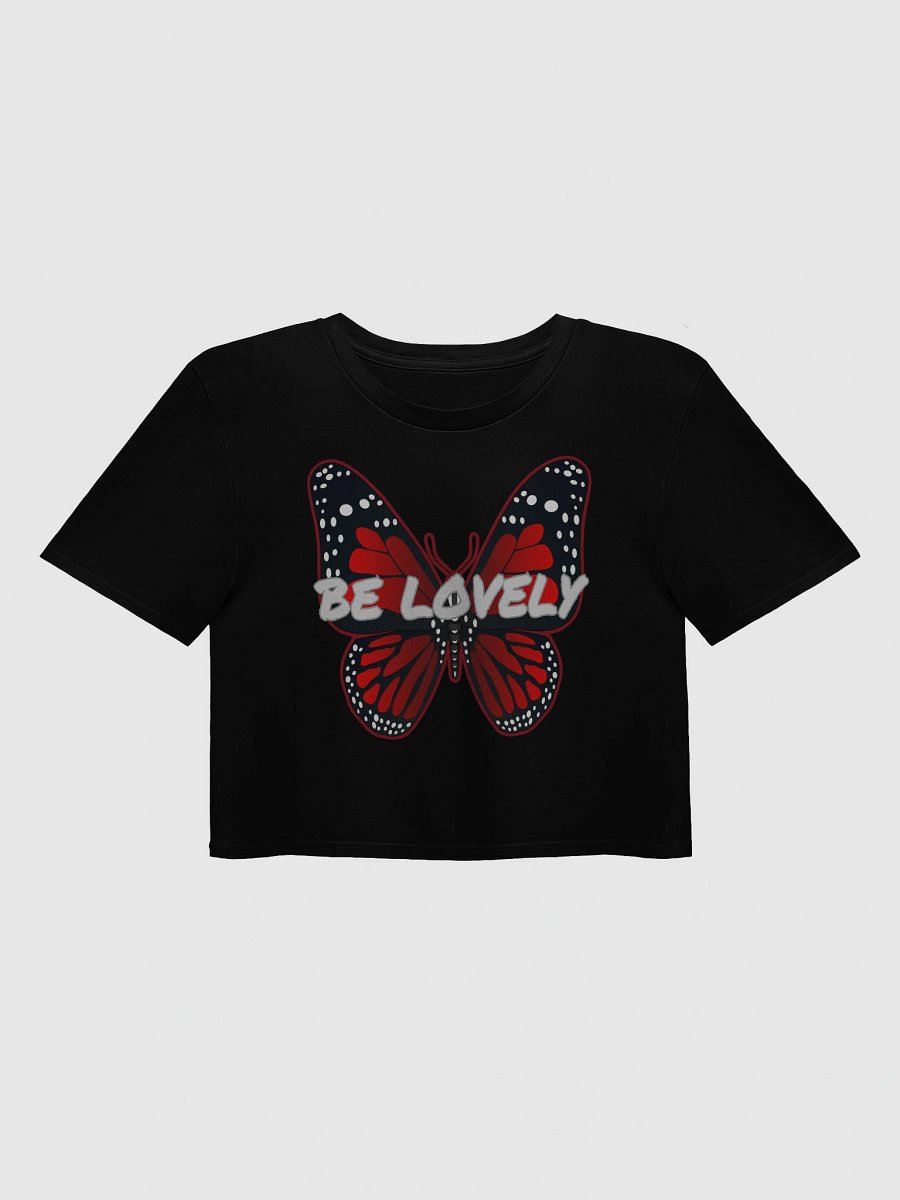 Be Lovely Butterfly Hand-Drawn Crop Top Women product image (1)