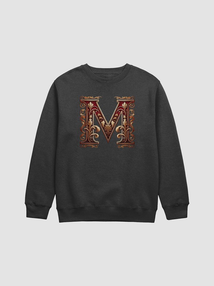 Ornate Gold Initial M Decor Sweatshirt product image (4)