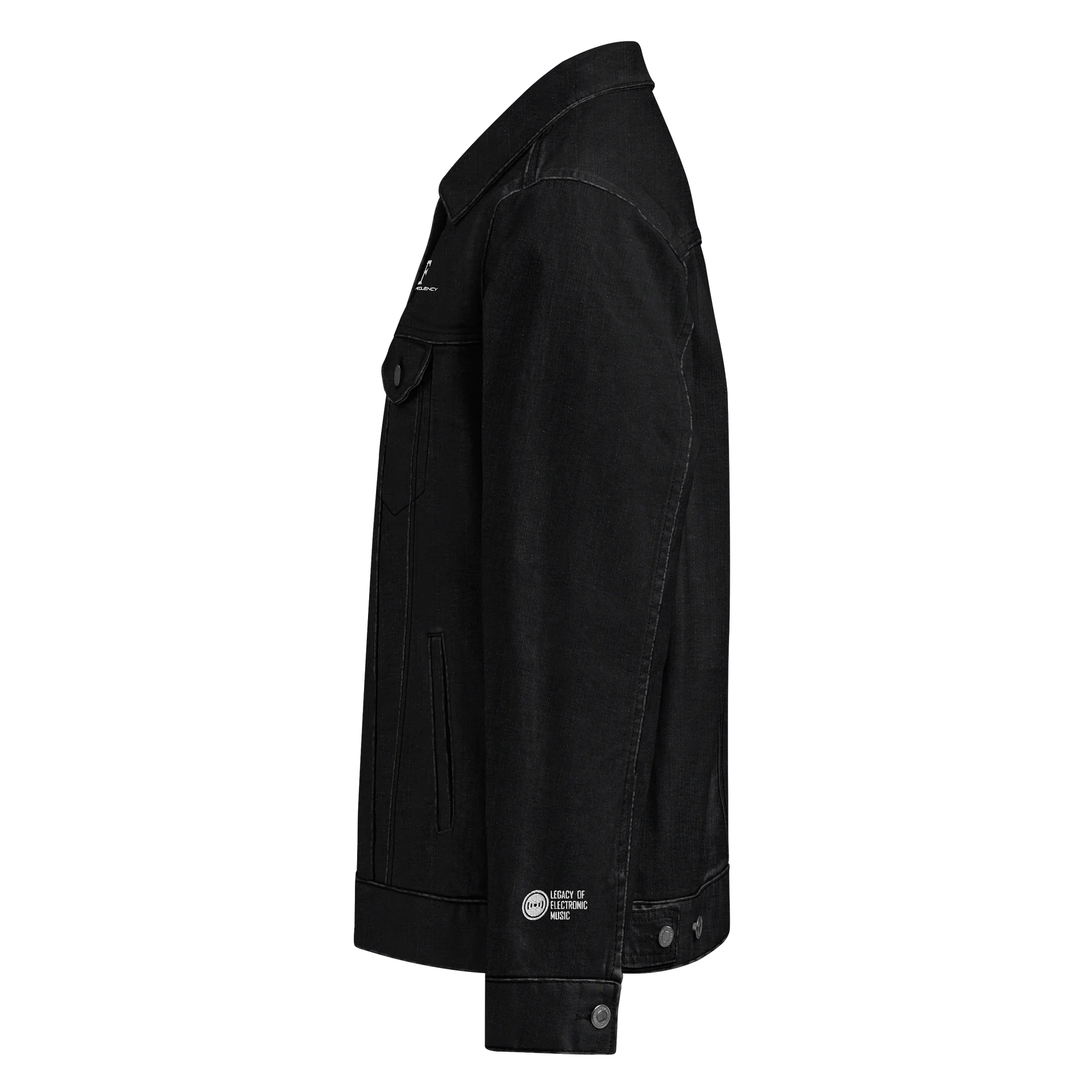 Abstract Geometric Logo Denim Jacket product image (3)