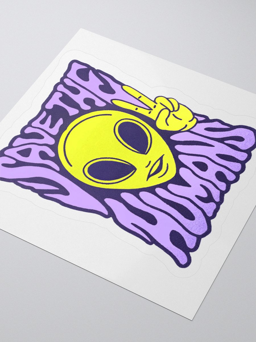 Peaceful Alien Kiss Cut Sticker product image (9)