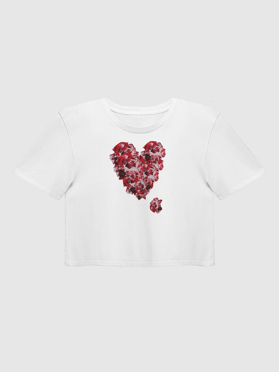 Abstract Red Roses Heart Women's Crop Top product image (58)