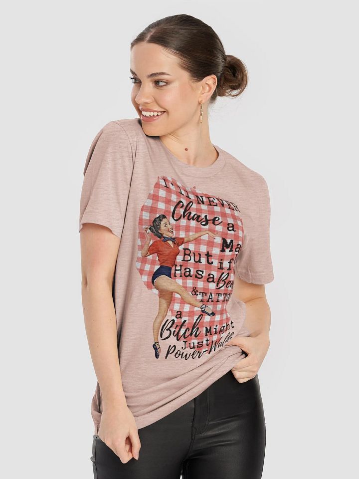 'Pin-up Girl: Beard & Tattoos' Retro Tee product image (1)