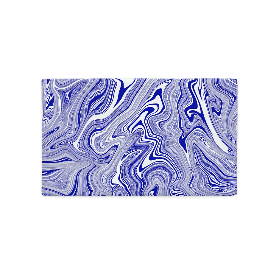 Premium Pillow Case - Blue and White Liquid Swirls product image (5)