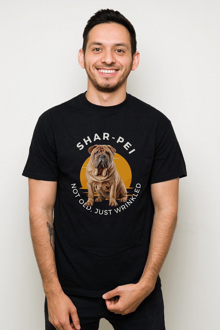 Funny Shar-Pei Dark Color Relaxed Fit T-shirt product image (1)