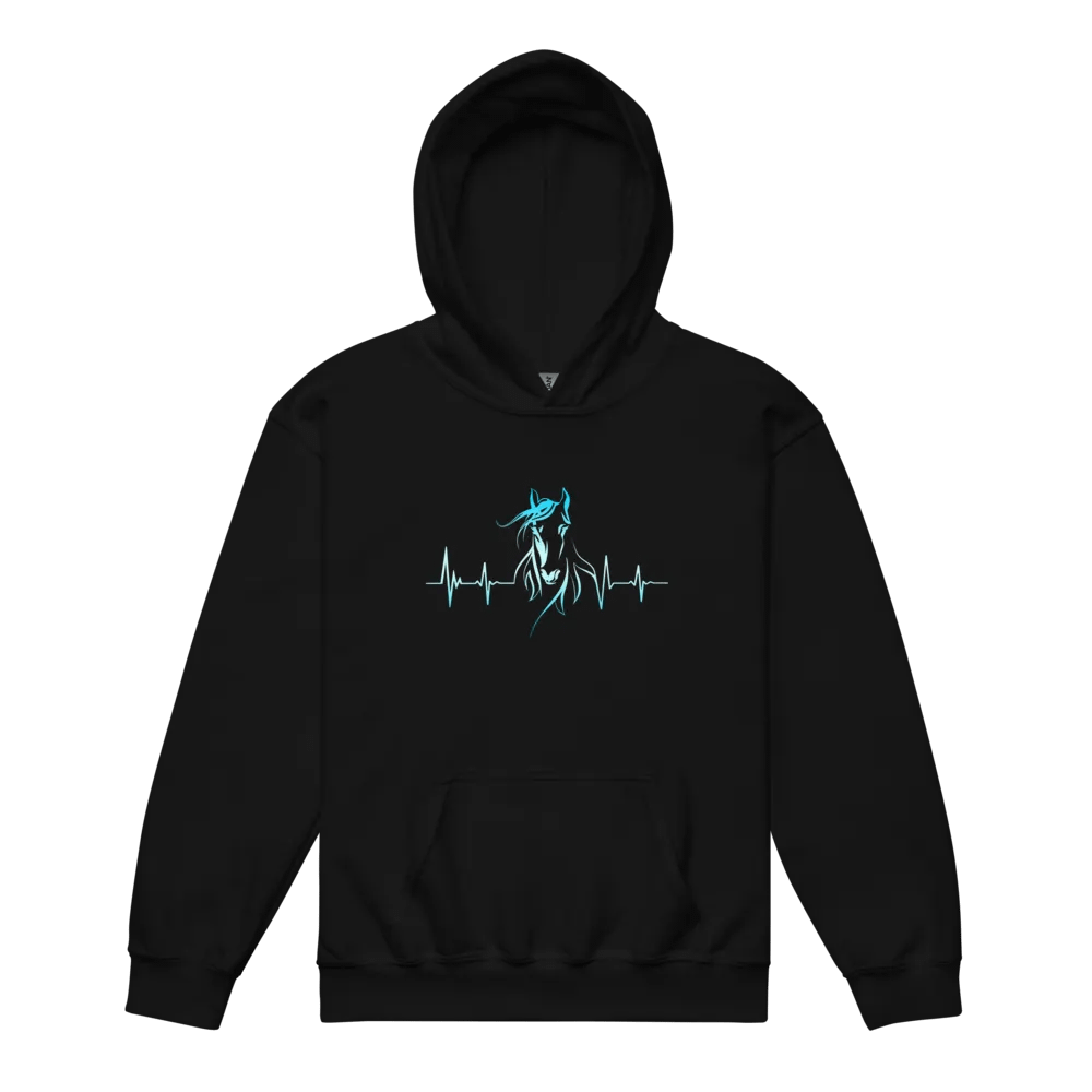 Horse Heartbeat Gildan Youth Heavy Blend Hoodie product image (5)