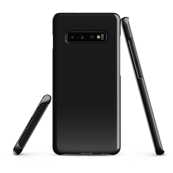 Black Solid Color Samsung® Glossy Snap Case product image (3)