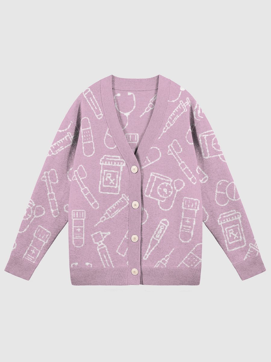 clinic cardigan (lilac) product image (1)