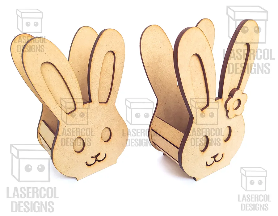 Easter Bunny Basket Set 1 (4 Styles, 2 Sizes) - Laser Cut Files product image (5)