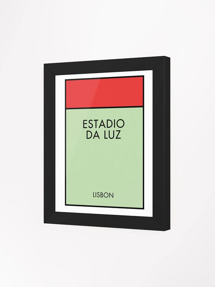 Estadio Da Luz Stadium Lisbon Monopoly Title Art Framed Print product image (1)