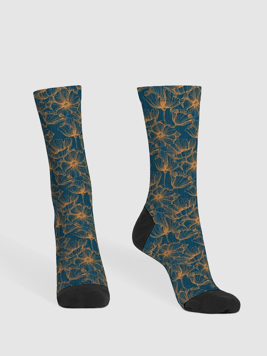 Dark Romantic Floral | Premium Sustainable Crew Socks product image (4)