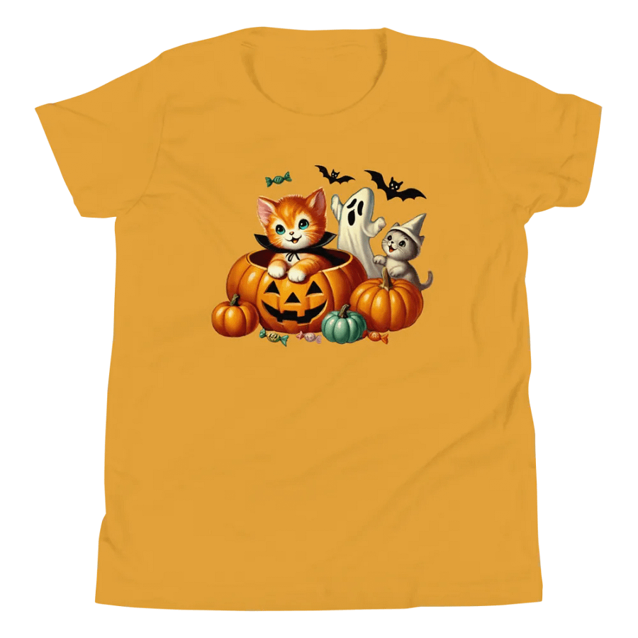 Kittens and Ghost Halloween Kids T-Shirt product image (57)