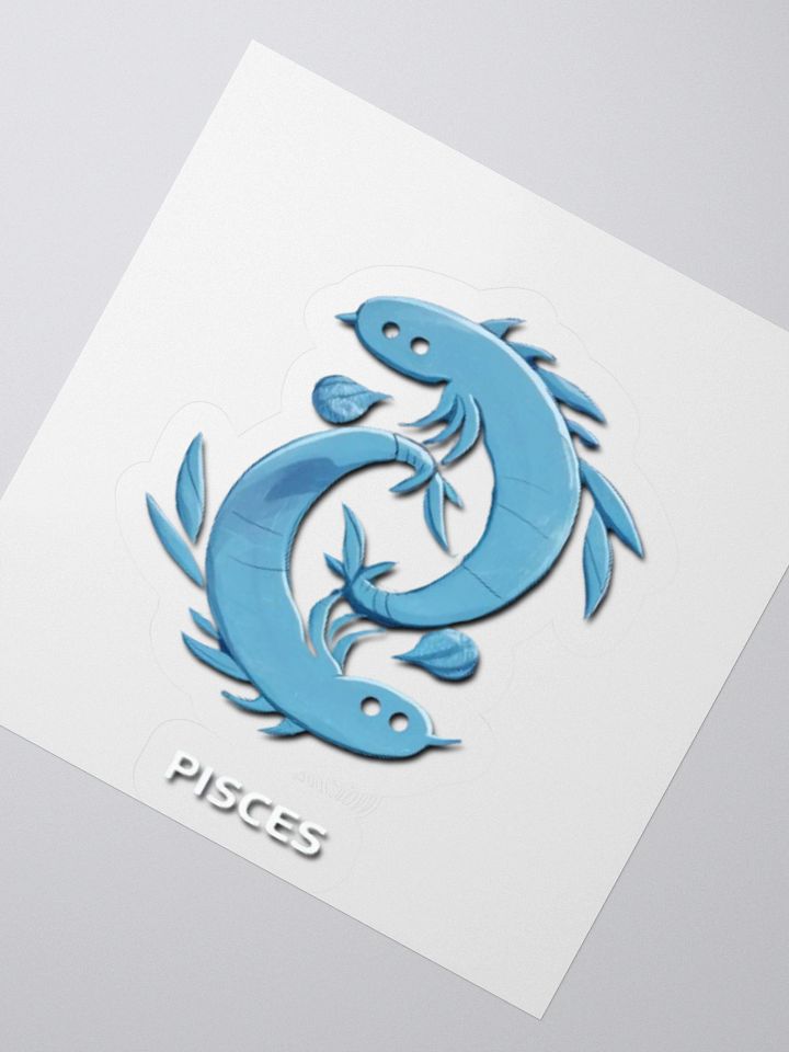 Exclusive Pisces Minimalist Sticker: Dual Fish Design - Perfect for Laptops, Cars, and Astrology Enthusiasts! product image (2)