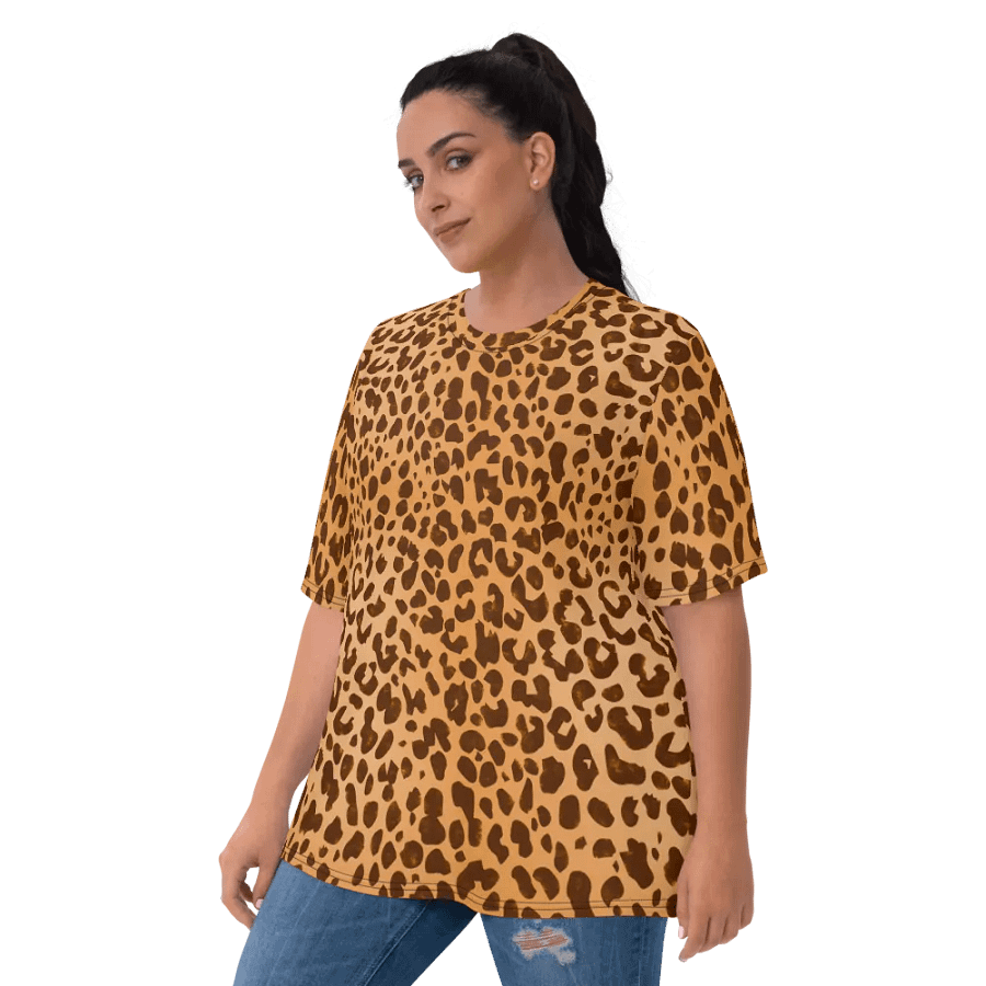 Brown Leopard Print Women's T-Shirt product image (5)