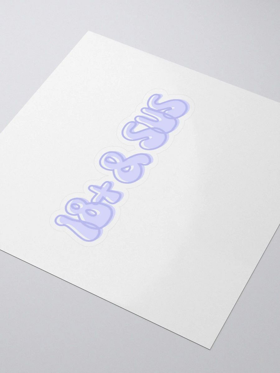 18+ & Sus Sticker, Blue product image (7)