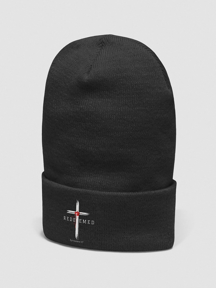 Redeemed by the blood of Jesus - Ephesians 1:7 Beanie product image (6)