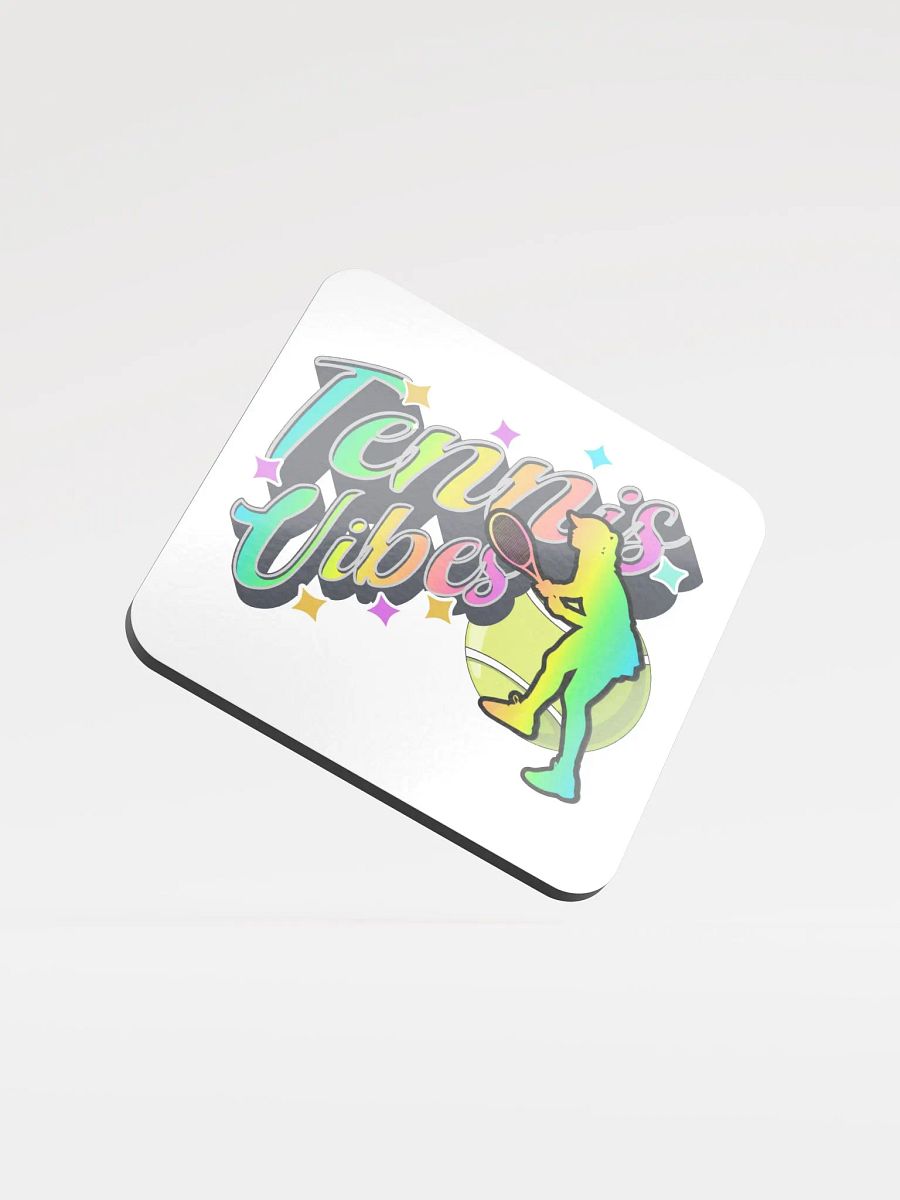 Tennis Vibes Female Neon Vibrant Coaster product image (2)