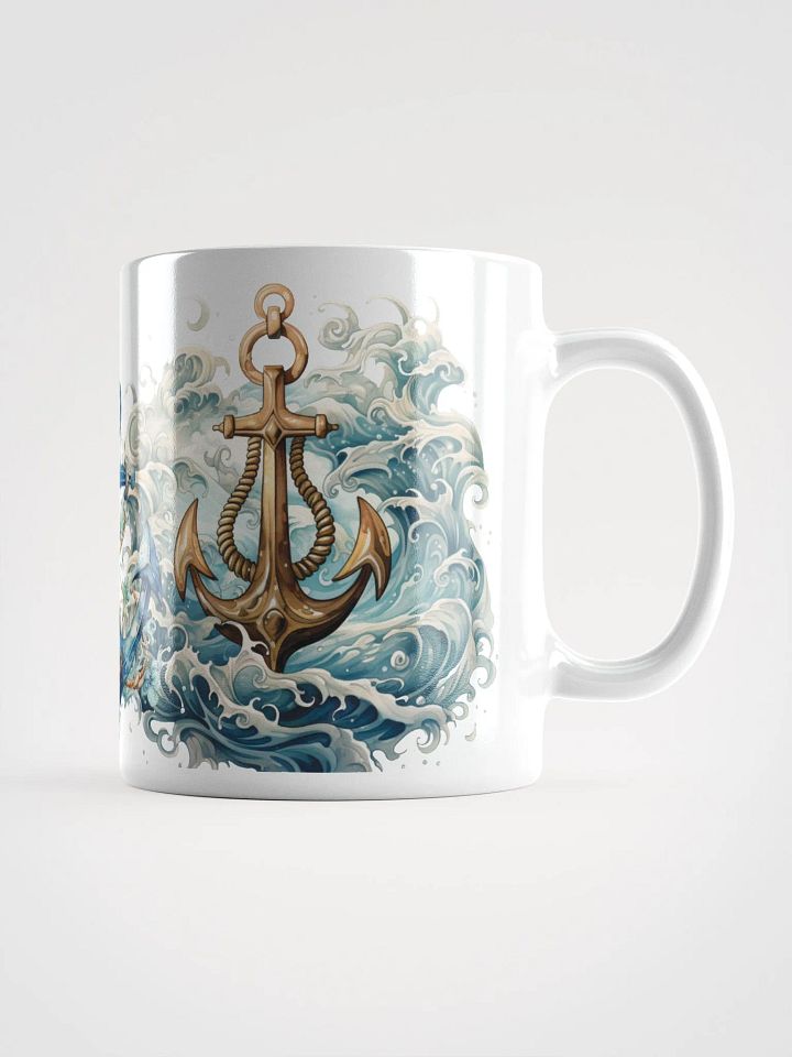 Nautical Anchors White Glossy Mug product image (1)