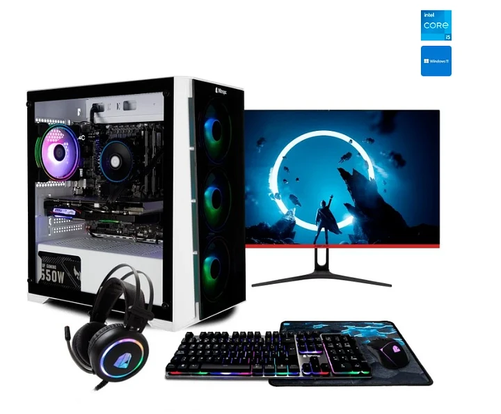 1467 Pack Pc Silver Plus + Monitor + Teclado + Raton + Auriculares + MousePad product image (1)