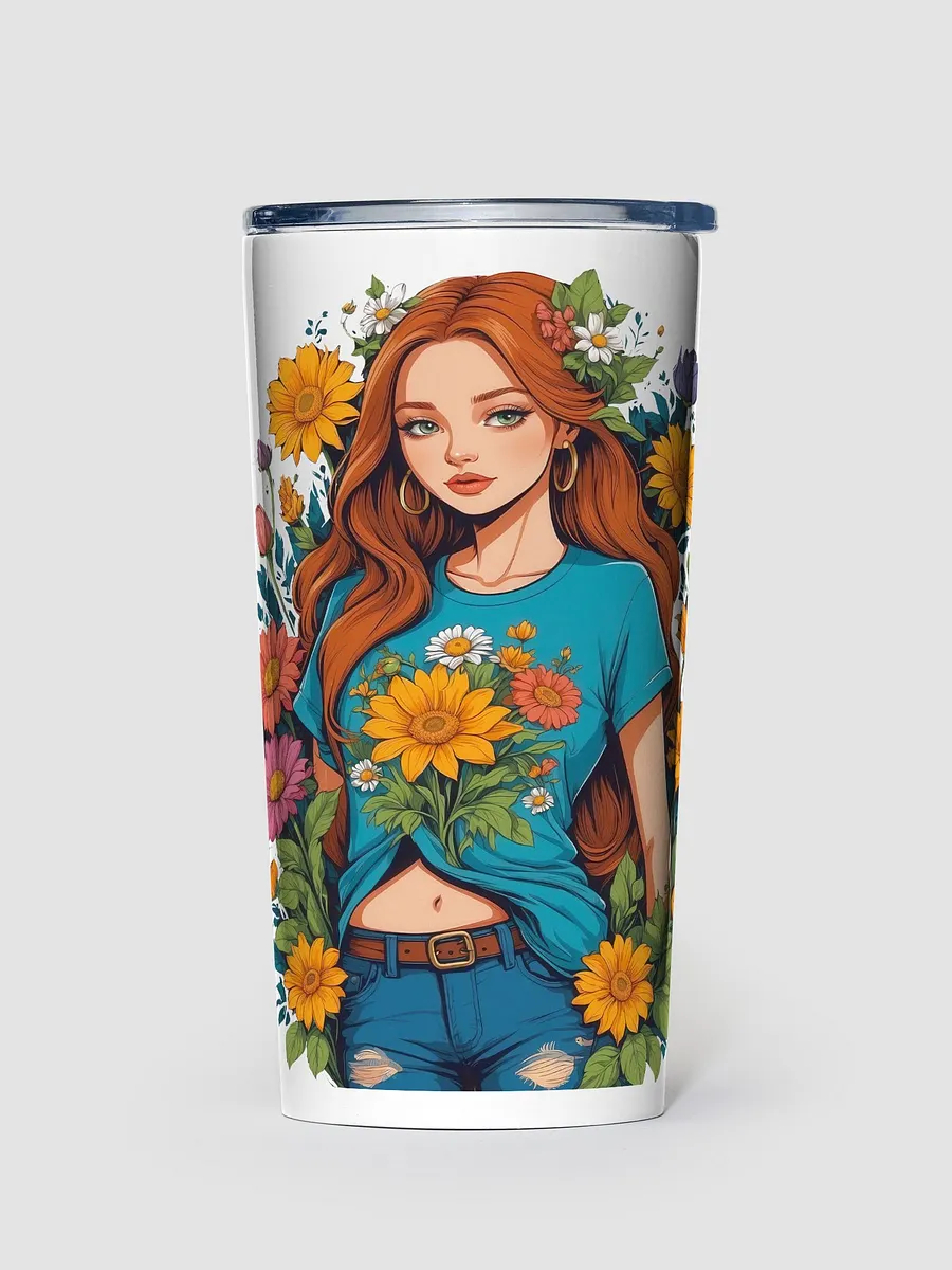 Bloomcore Flower Girl 20 oz Stainless Steel Tumbler - White product image (1)