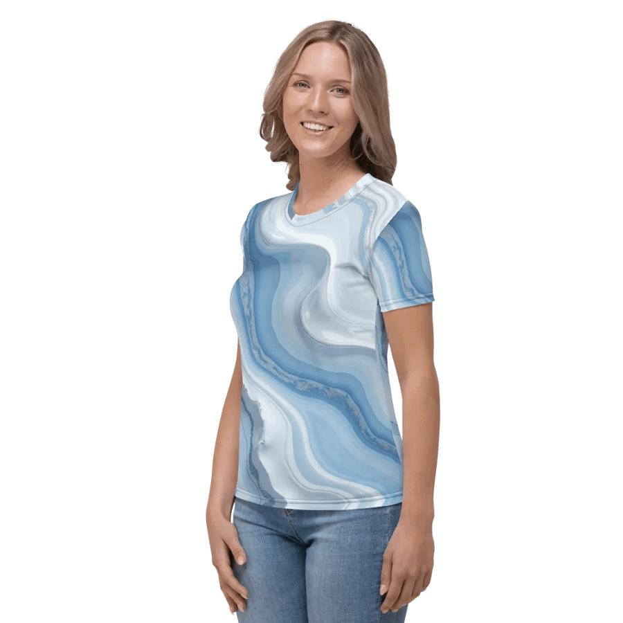 Fluid Marble Women's Crew Neck Tee product image (2)