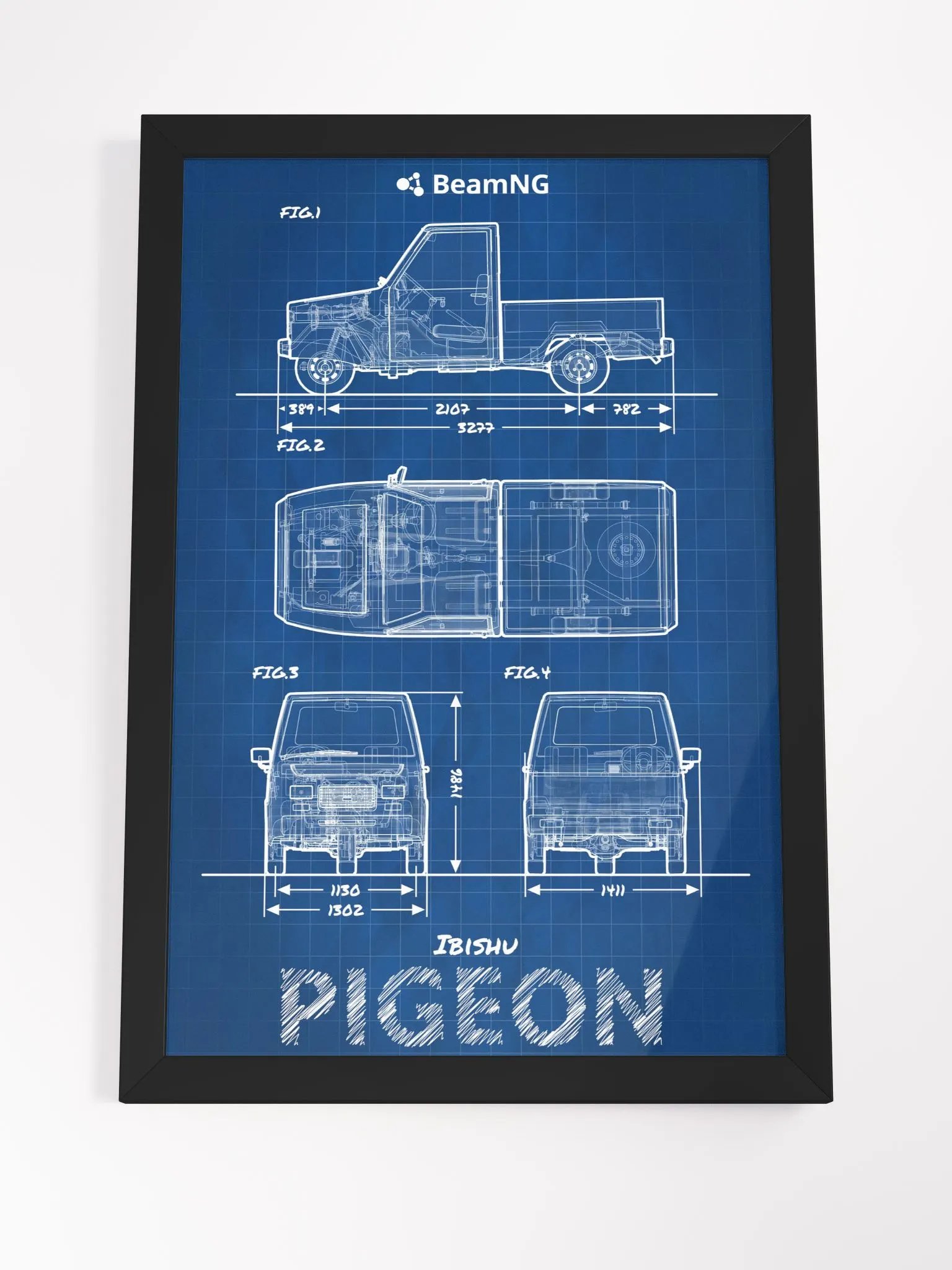 Framed Poster: Ibishu Pigeon Blueprint product image (4)