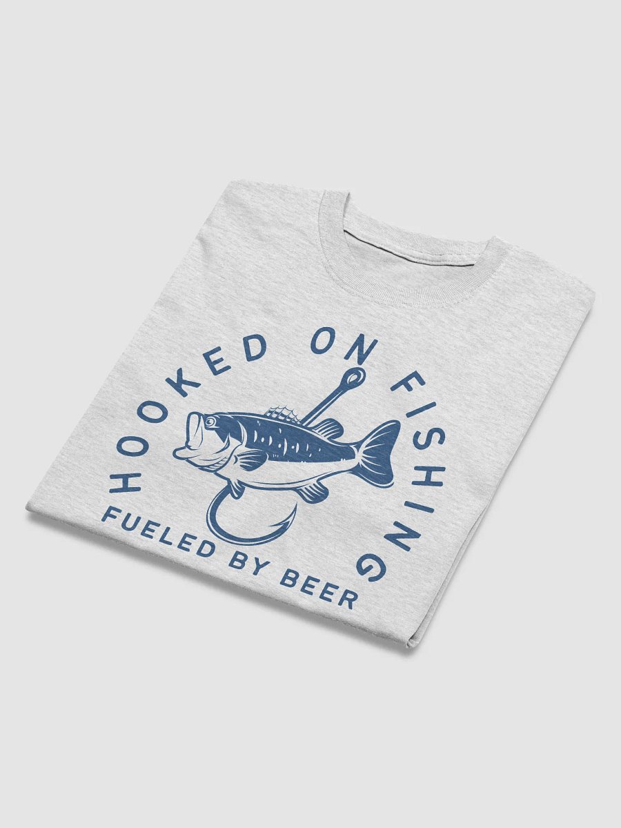 Hooked on fishing, Fueled by beer T-Shirt product image (3)