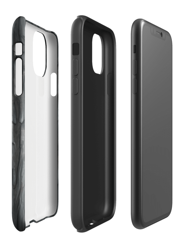 Black Bear Faux Wood Carving Effect - Tough Phone Case product image (3)