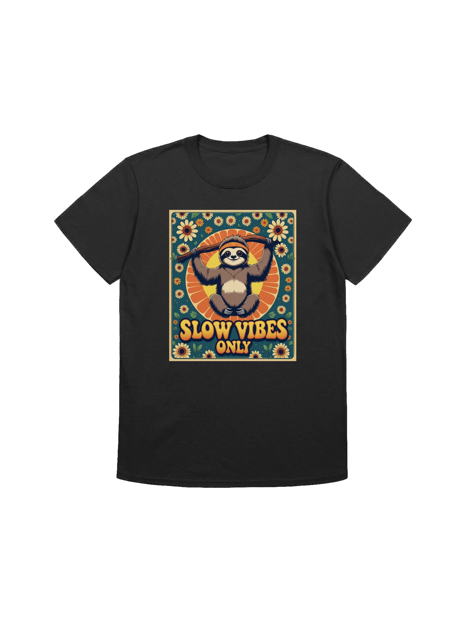 Slow Vibes Only – Retro Sloth Groove product image (7)