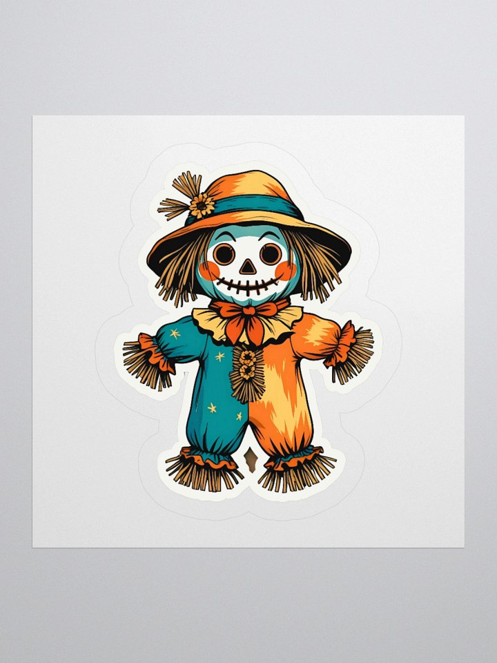 Whimsical Scarecrow Kiss Cut Sticker product image (1)