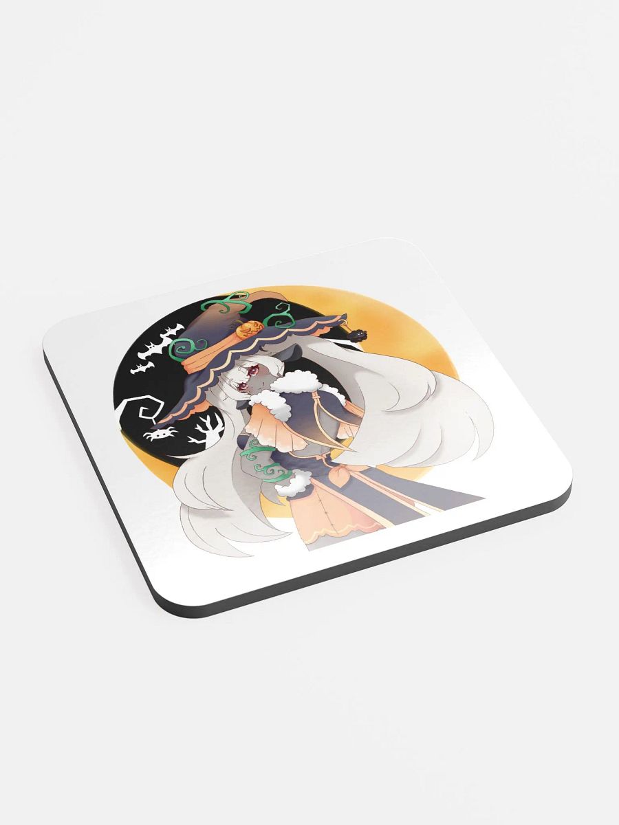 Pumpkin Witch Lila Glossed Cork Coaster (Limited Edition) product image (3)