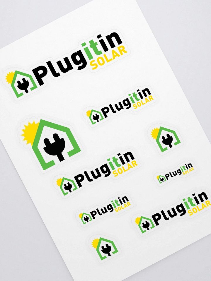 Plug It In Solar High-Quality Sticker Sheet with Custom Background product image (1)