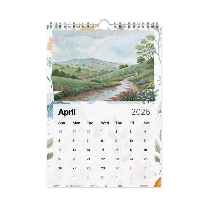 Watercolor Seasonal Landscapes Wall Calendar 2026 – Serene & Magical Nature Scenes product image (1)