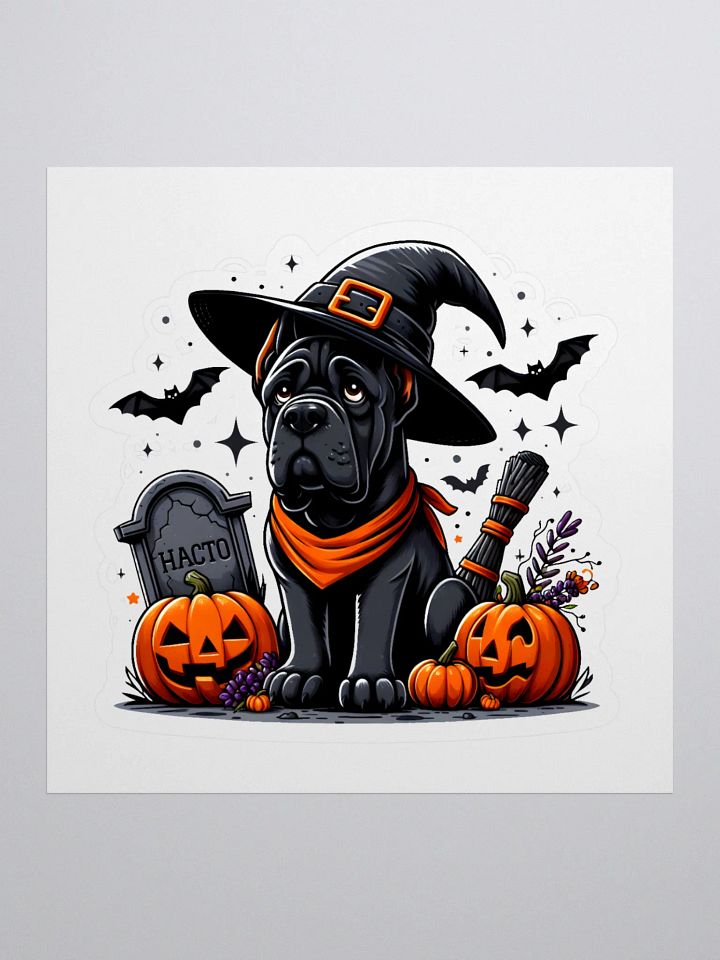 Cane Corso Witch Hat Sticker product image (1)
