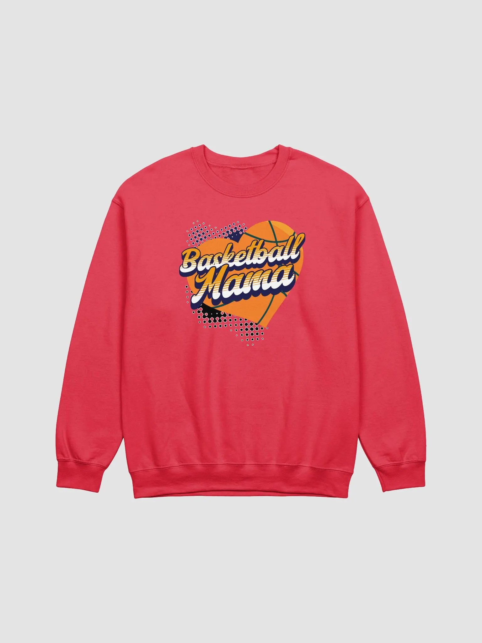 Mama Heart Basketball Crewneck Sweatshirt product image (15)