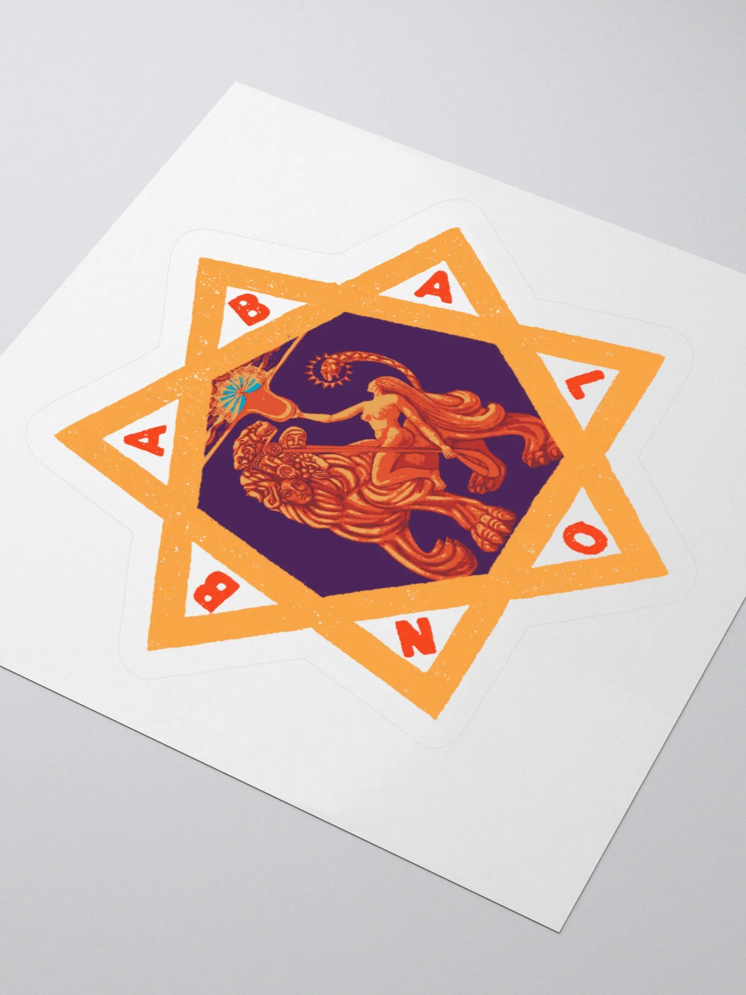Scarlet and Purple Babalon Star Sticker product image (3)