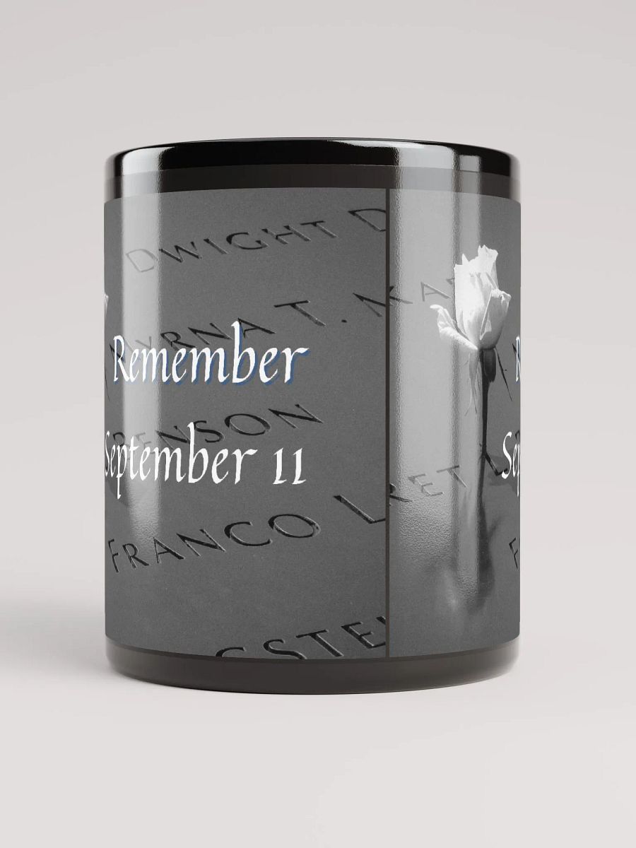 Remember September 11 Tribute Glossy Black Mug product image (9)