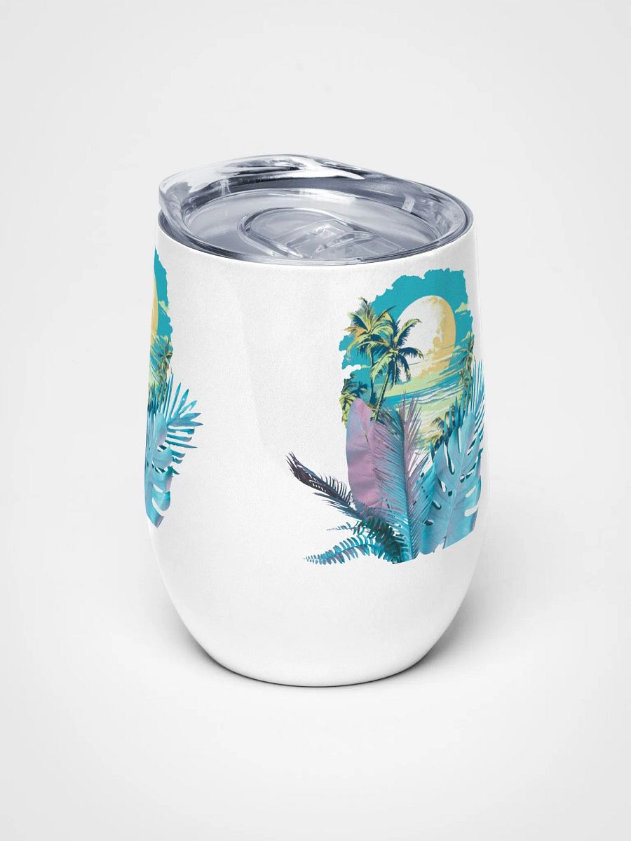 Tropical Moonlit Wine Tumbler Set for bride and groom product image (5)