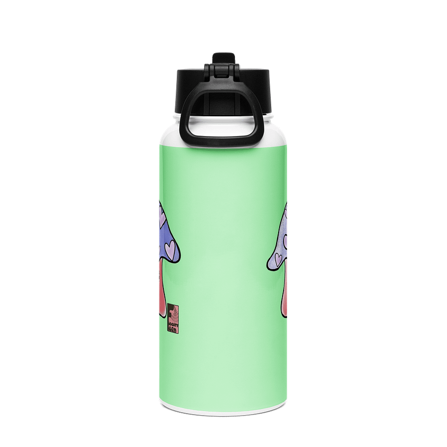 "Mushroom Love" Water Bottle With Screw Top And Straw product image (2)
