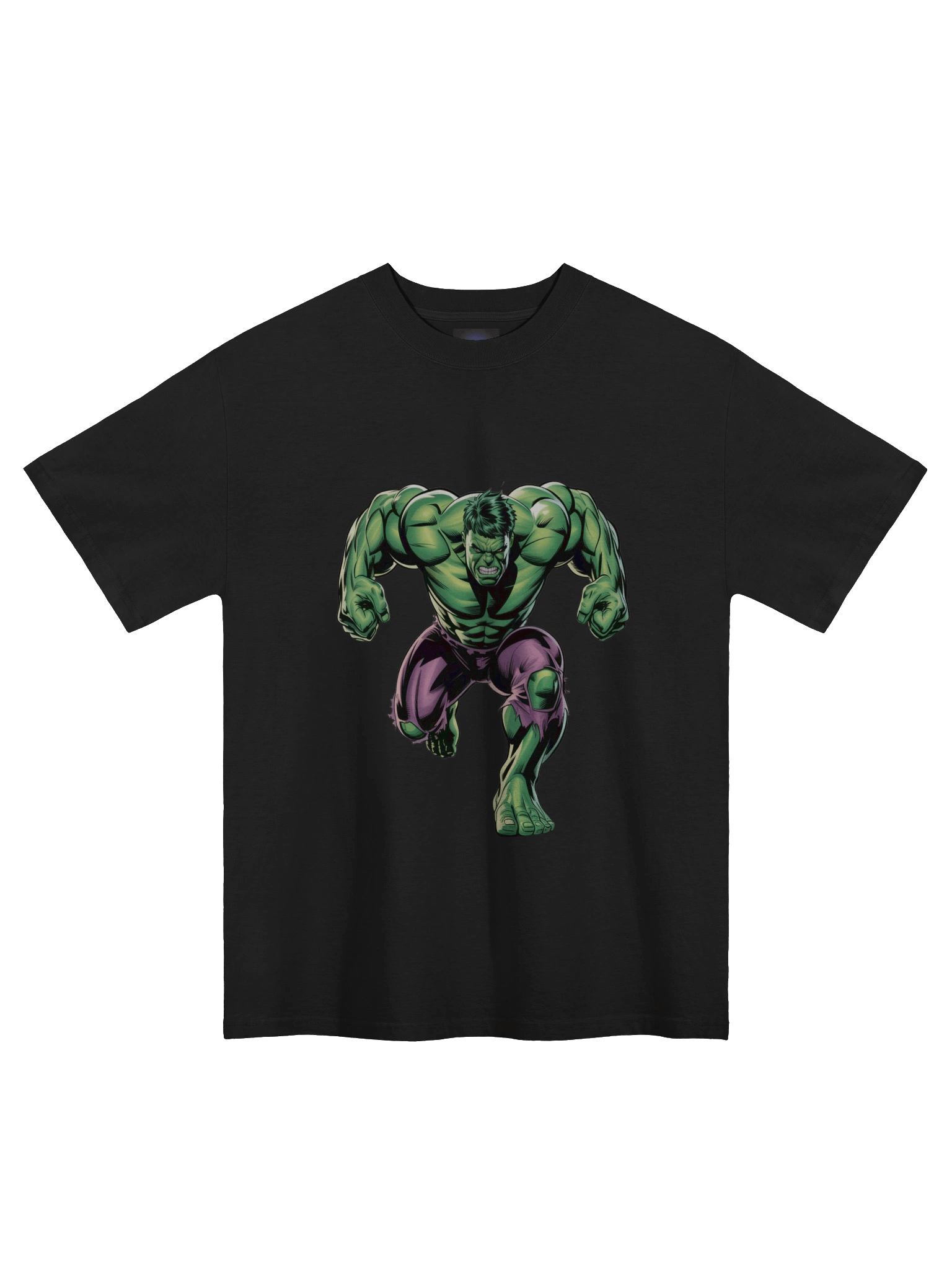 Monstrous Lurk: Hulk Shadowed Prowl Oversized Faded T-Shirt product image (3)