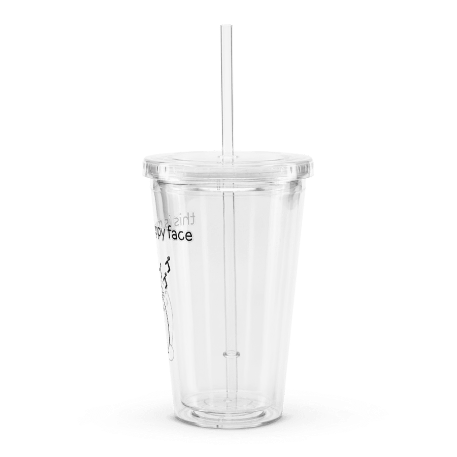 This Is My Happy Face - Transparent Cup & Straw product image (4)