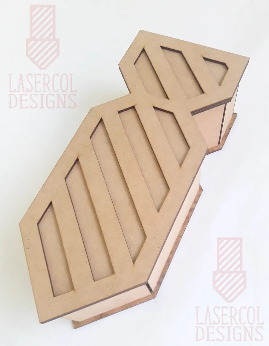 Tie Shaped Box - Laser Cut Files product image (2)