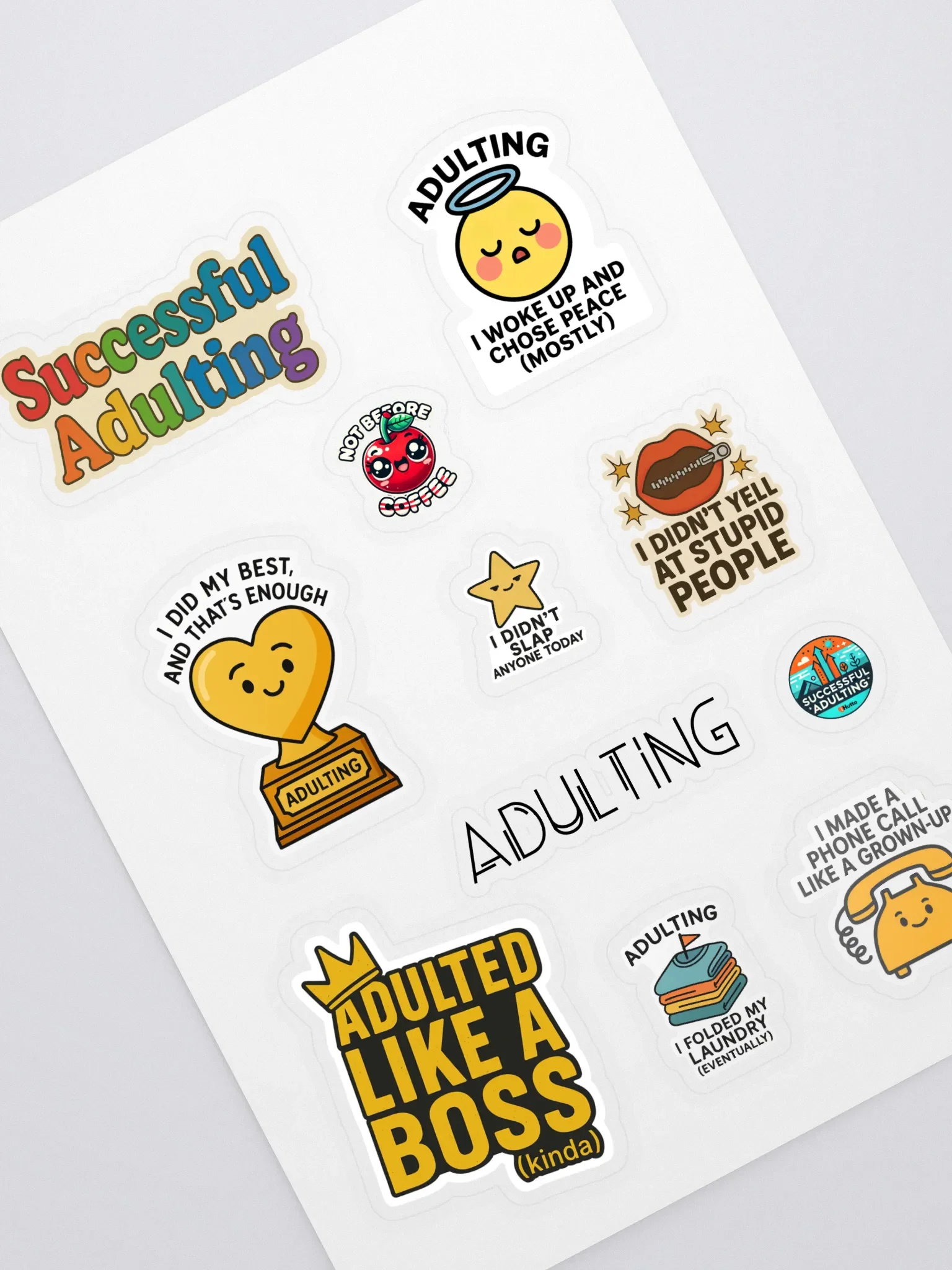 Adulting Achievements Unlocked Sticker Sheet product image (1)