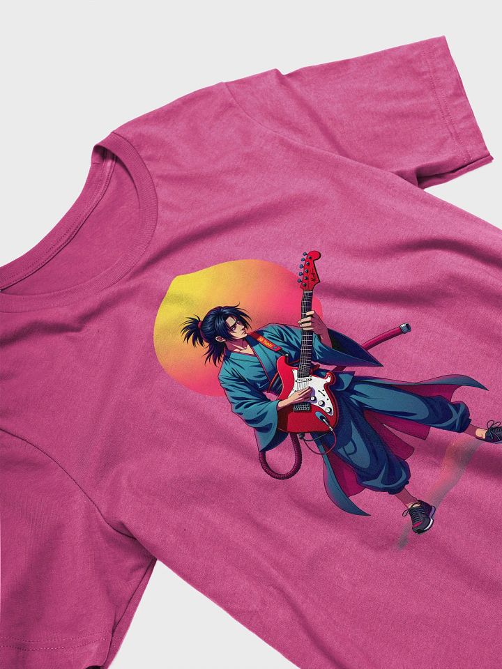Synthwave Samurai Guitarist Design T-shirt product image (2)